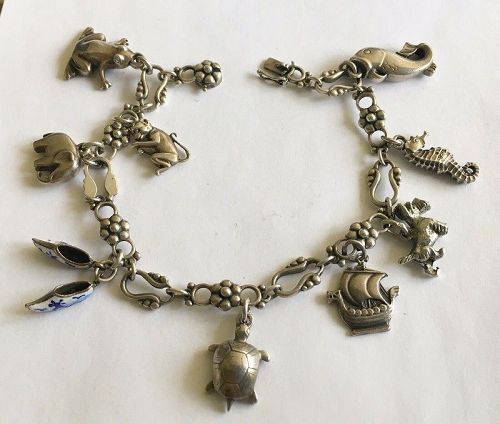 Silver Pandora Bracelet For Girls | Safety Chain With Luck Charms |  Silveradda