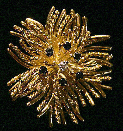 tiffany gold brooch