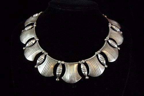 Hector Aguilar Rare Tarascan Vintage Mexican Silver Necklace (item ...